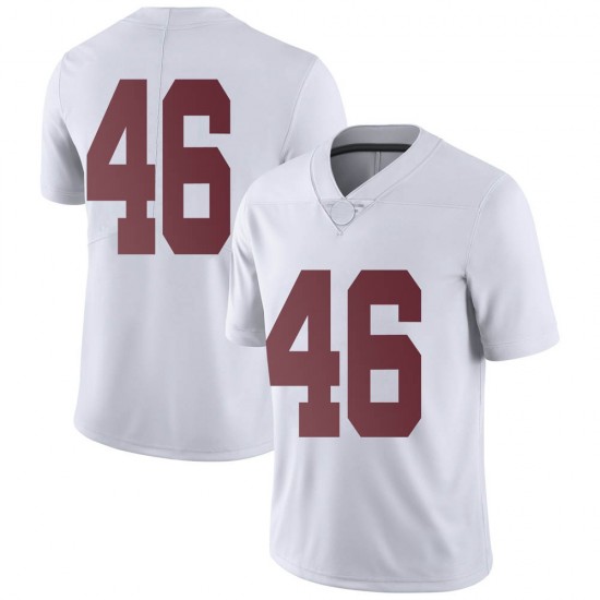 Alabama Crimson Tide Men's Melvin Billingsley #46 No Name White NCAA Nike Authentic Stitched College Football Jersey PL16Y40EH